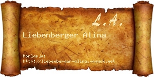 Liebenberger Alina névjegykártya